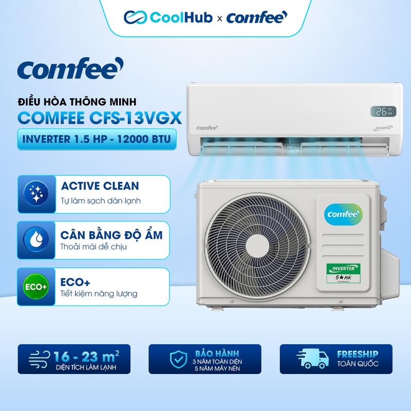 Điều Hòa Thông Minh COMFEE CFS-13VGX Inverter 12000 BTU 1 Chiều 05 Sao Mới 2026