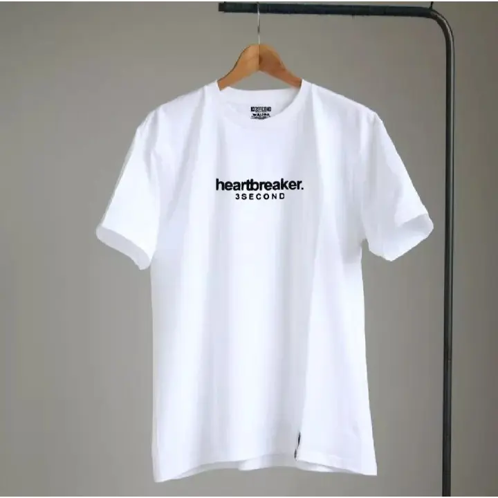 BAJU KAOS T-SHIRT DISTRO KEREN PRIA WANITA 3SECOND HEARTBREAKER BAHAN COTTON 30s