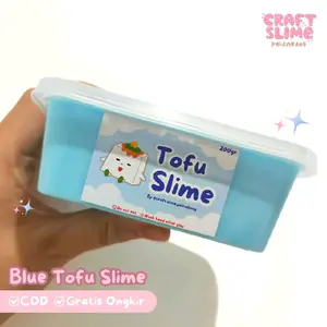 Blue Pastel Tofu Slime 200cc Slime Mainan Anak Murah