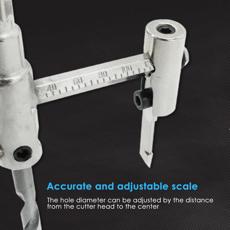 Aircraft type hole saw DIY adjustable drill hole saw feature1. Carbide cutter head, sharp and wear-resistant, can be reused after grinding, and has a long service life2. The cutter body is all heat-treated, and it has good performance of high 5