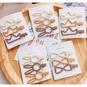 Jepit Rambut Korean Style Clips Set 3 Model Berbagai Warna Cocok untuk Anak-anak dan Dewasa