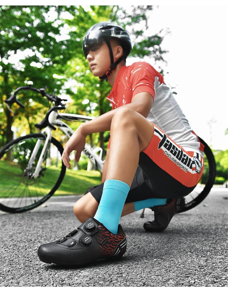 Product Introduction of 36-48 Outdoor Road Bike Non-locking Cycling Shoes New Biking Shoes for Men Double Button Road Mountain Shoes Bicycle Shoes Women Non-slip Sports Shoes 12