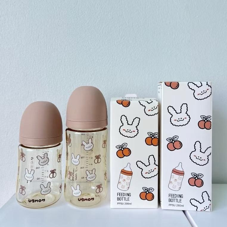Bình sữa Ubmom Hàn Quốc chất liệu PPSU, tiện lợi bé  200ml/280ml