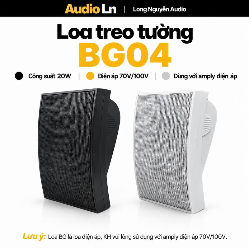 Loa Treo Tường BG04 Âm Thanh Chất Lượng Cao - Thiết Kế Sang Trọng - Dễ Dàng Lắp Đặt - Giá Tốt
