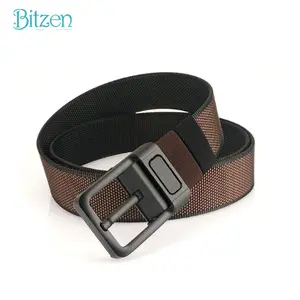 Bitzen Ikat Pinggang Pria Nylon Canvas 2 Warna Memutar 360° Gesper Putar Berkualitas Premium