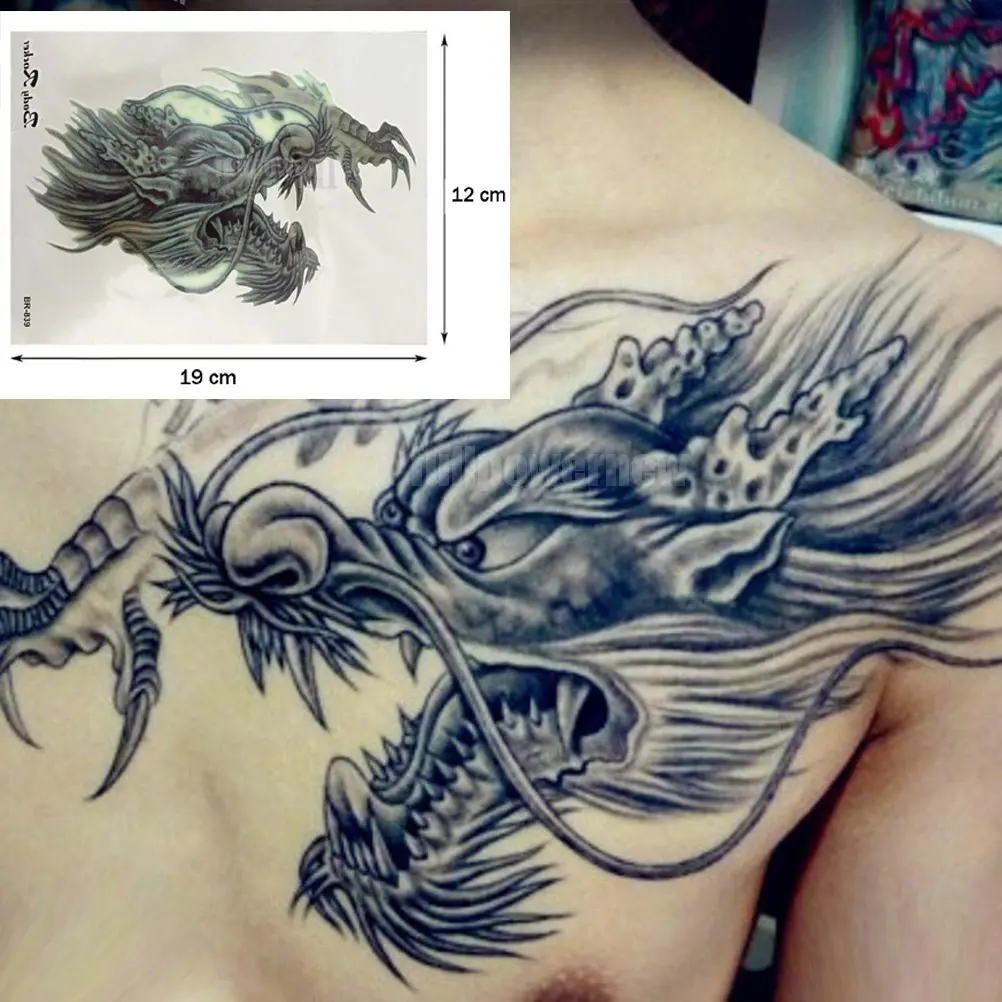 Tattoo Kepala Naga Sticker Tato Naga Tato Temporer
