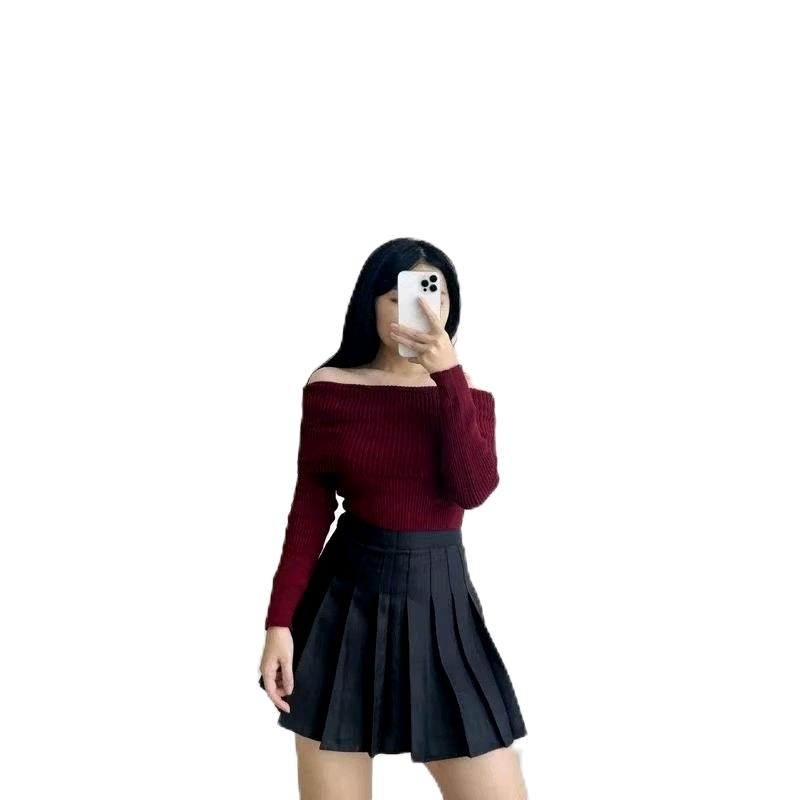 baju  Atasan sabrina rajut Wanita 0
