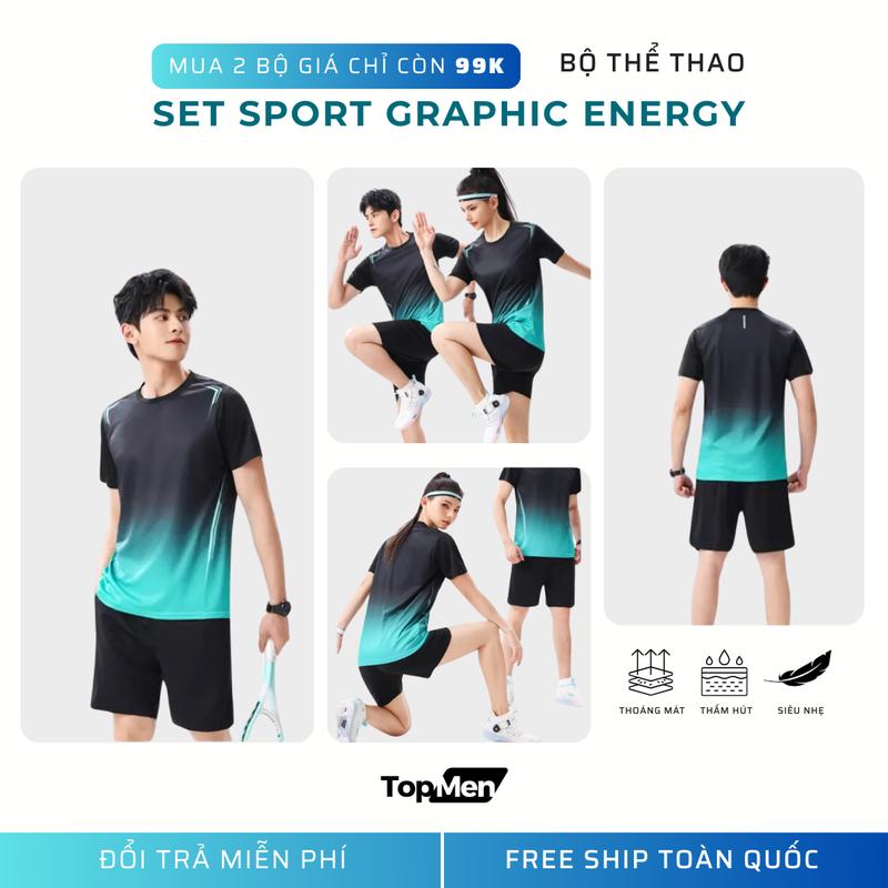 Bộ quần áo thể thao IN 3D ĐỘC ĐÁO MÃ K Sport Rehular Fit đủ size tới 100 cân vải thun lạnh co dãn thông hơi thoáng mát Chạy Bộ Tập Thể Dục thoải mái
