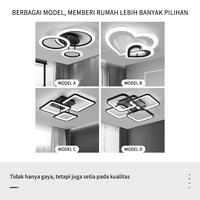 Gambar E.Home Lampu Plafon Ruang Tamu Minimalis Nordic Lampu Hias Plafon LED 3 Warna Kamar Tidur Ruang - Persegi-4, Tidak ada remote dari Elegan Home Kab. Tangerang 5 Tokopedia