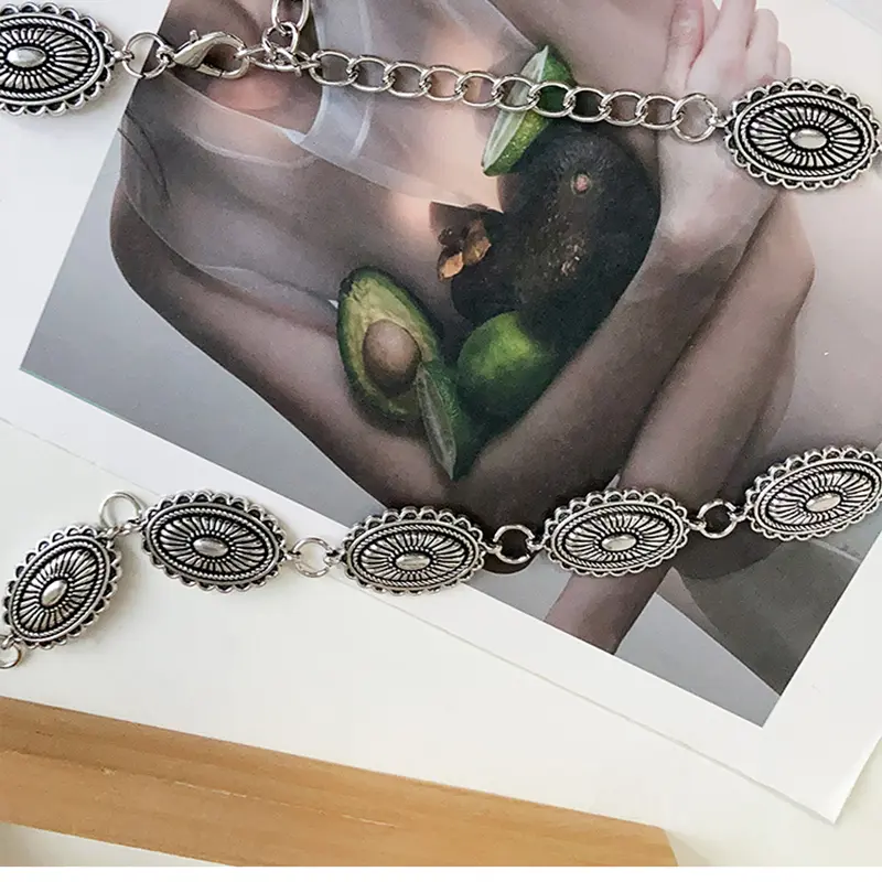 Dây Chuyền Đeo Hông, Bạc, Phong Cách Bohemian Và Cổ Điển, Phụ Kiện Kim Loại, Đầm Dễ Phối Đồ Thắt Lưng Mùa Hè Mới 2025, Sang Trọng Và Đơn Giản thắt  lưng  đính  đá  nữ 4