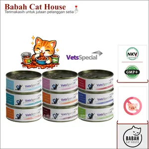 VET SPECIAL KALENG 185 GR RECOVERY SKIN COAT GASTRO INTESTINAL URINARY HYPO ALERGENIC BEFORE VAKSIN AFTER VAKSIN ANTI INFLAMATORY HEPATO PROTECTOR Cat Dog Wet Food Makanan Kucing Anjing