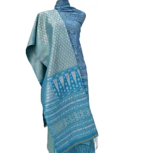 Songket Tumtuman Kilat Blue Ice by Hutagaol Songket