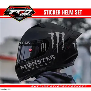 STIKER HELM - CUTTING STIKER MNSTR SET UNTUK HELM (PREMIUM+TERMURAH)