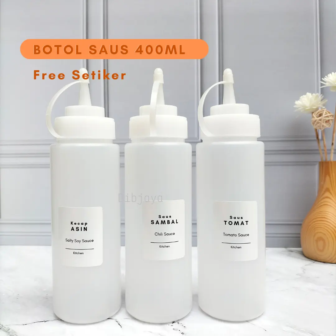 BOTOL SAUS PLASTIK TEMPAT SAOS KECAP MAYONAISE FREE SETIKER