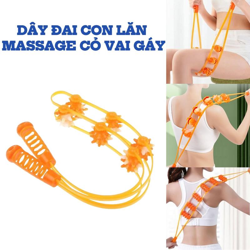 Dây Đai Con Lăn Massage Cổ Vai Gáy - Dụng Cụ Massage Lưng, Cơ Bắp - Dây Lưng…