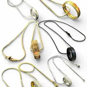 Beli kalung titanium dapet cincin titanium Romawi anti karat