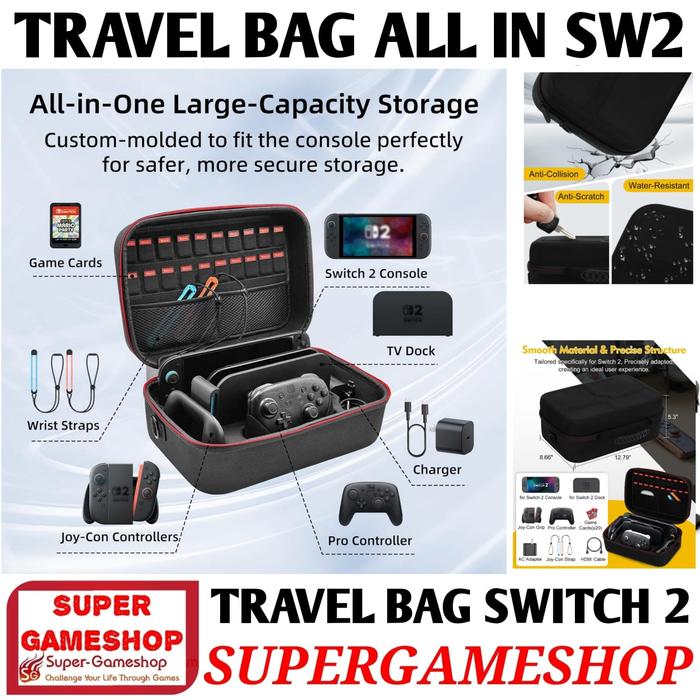 Gambar Nintendo Switch 2 Travel Bag All in One Switch 2 Tas Travel Nintendo Switch2 Travel Bag SW2 Bag dari Super-Gameshop.id Kota Administrasi Jakarta Pusat Tokopedia
