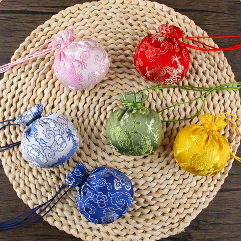 Fashion Dragon Boat Festival Bag Dragon Pattern Sachet Jewelry Packaging Ethnic Style Jewelry Storage Bag Brocade Small Pouch Chinese Style Sachet Graduation Gift