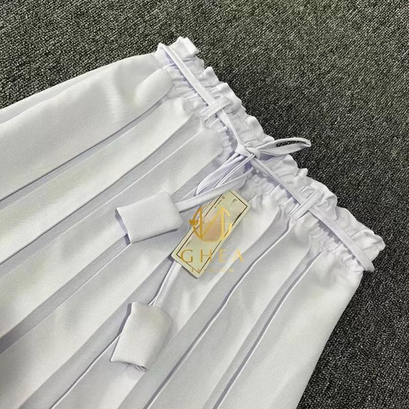 GHEA FASHION | Rok Plisket Semi Woll Jumbo - Rok Plisket Semi Woll Import Premium - Rok Plisket Polos Formal Kerja Karet Wanita Panjang Nyaman Hitam 5