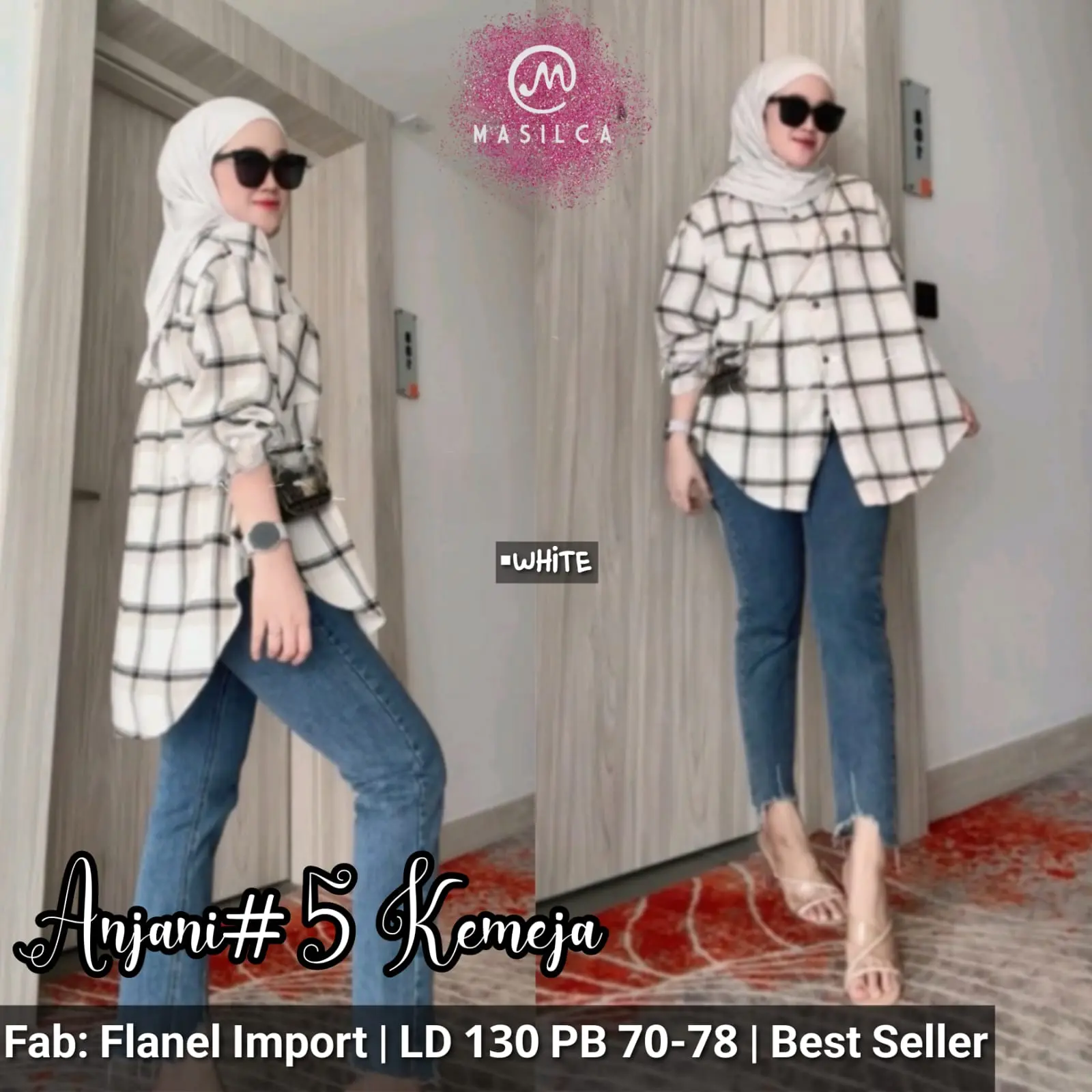 Kemeja flanel super jumbo LD 130