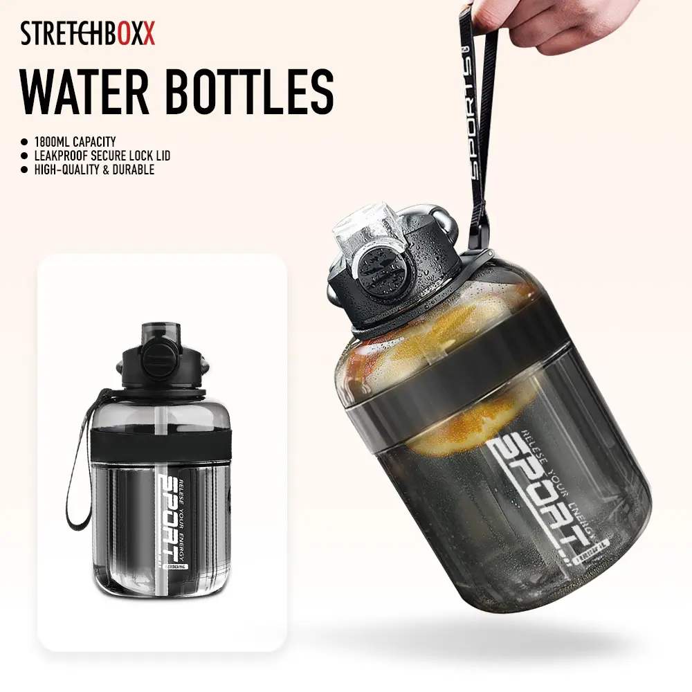 Stretchboxx SmartLock Hydration Bottle with Dual Drinking Modes & LeakProof Design