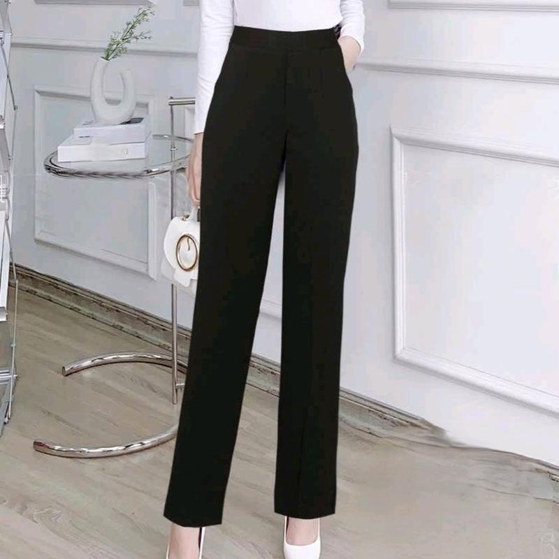 Quần dài nữ ống xuông thun umi dày đẹp co dãn tốt vải xịn mịn. lưng thun..