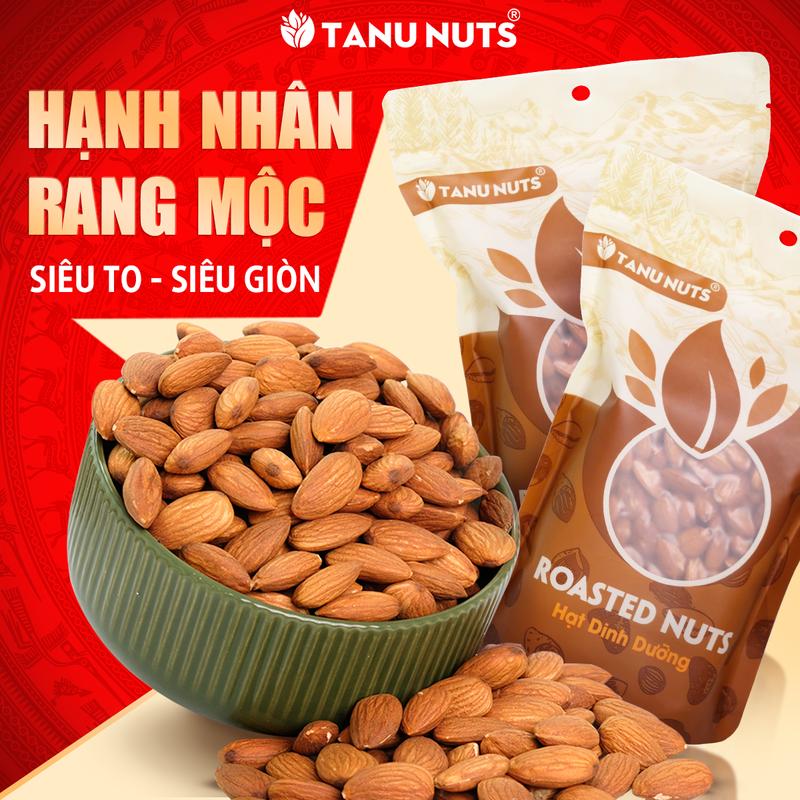 Hạt Hạnh nhân rang TANU NUTS hạnh nhân rang mộc ngũ cốc dinh dưỡng tốt cho bà bầu Ăn Vặt Food Snack Thức Ăn hạnh nhân sấy