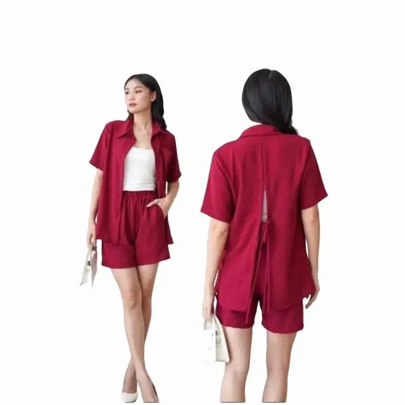 Setelan Wanita OLALA Crinkle Flow Air PREMIUM Celana xxL Setcel Airflow Pendek Variasi Top