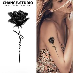 Hình Xăm Hoa Hồng Tình Yêu Trọn Đời, Hình Xăm Tạm Thời, Kéo Dài Trong 15 Ngày, Không Thấm Nước Và Chống Chà Xát, Miếng Dán Hình Xăm