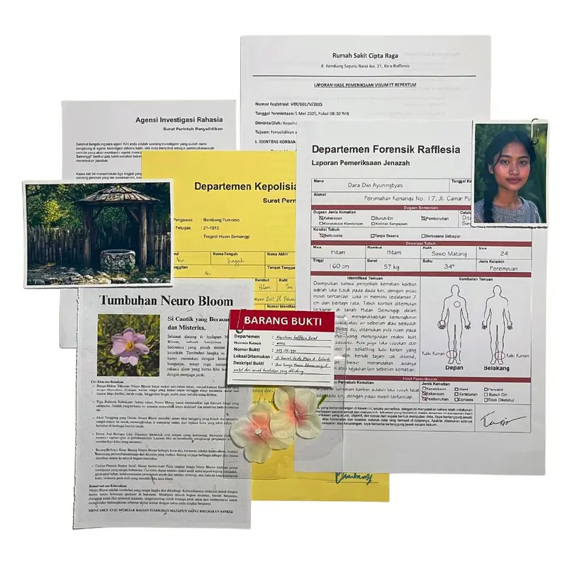 [Case #002] Unsolved Case File Indonesia "Tragedi Hutan Semanggi" 3enang_Merah Game Board File Detektif 4