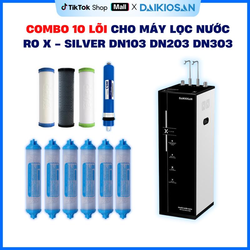 , Đầy Đủ 10 Cấp Lọc 3 Lõi Thô, RO CSM, 6 Lõi Khoáng