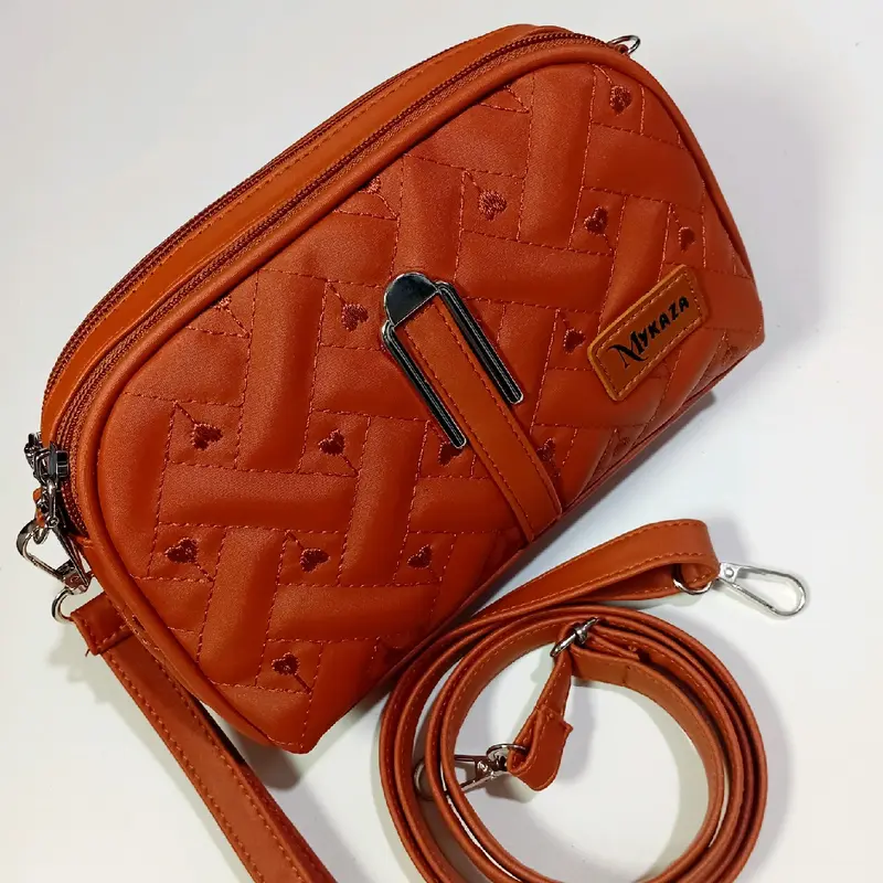 Dompet Tali Panjang 2 Ruang Motif Bordir Bahan Anti Air Slingbag Selempang 6