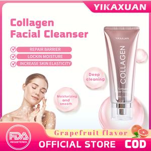 【YIKAXUAN】Pencuci Muka Kolagen Pencucian Tepat Pencucian Pencucian Tanpa Pencucian Pencucian Membuang Pencucian 100g Aroma Grapefruit COD Facial Wajah