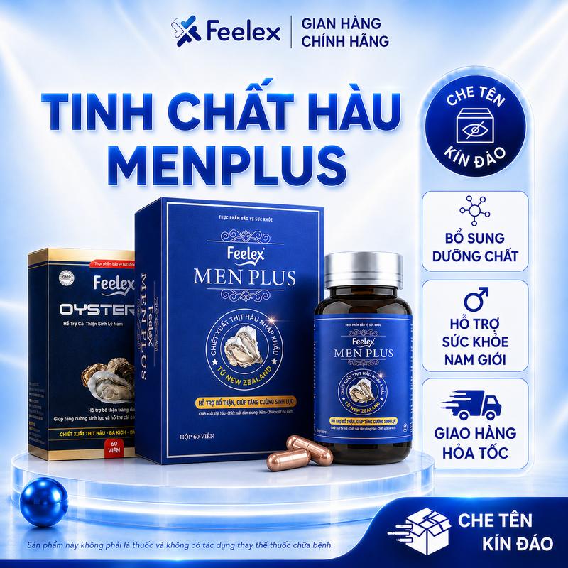 Tinh chất hàu biển cao cấp Men Plus, hỗ trợ bổ sung dưỡng chất cho cơ thể - Feelex Men Plus 60 viên