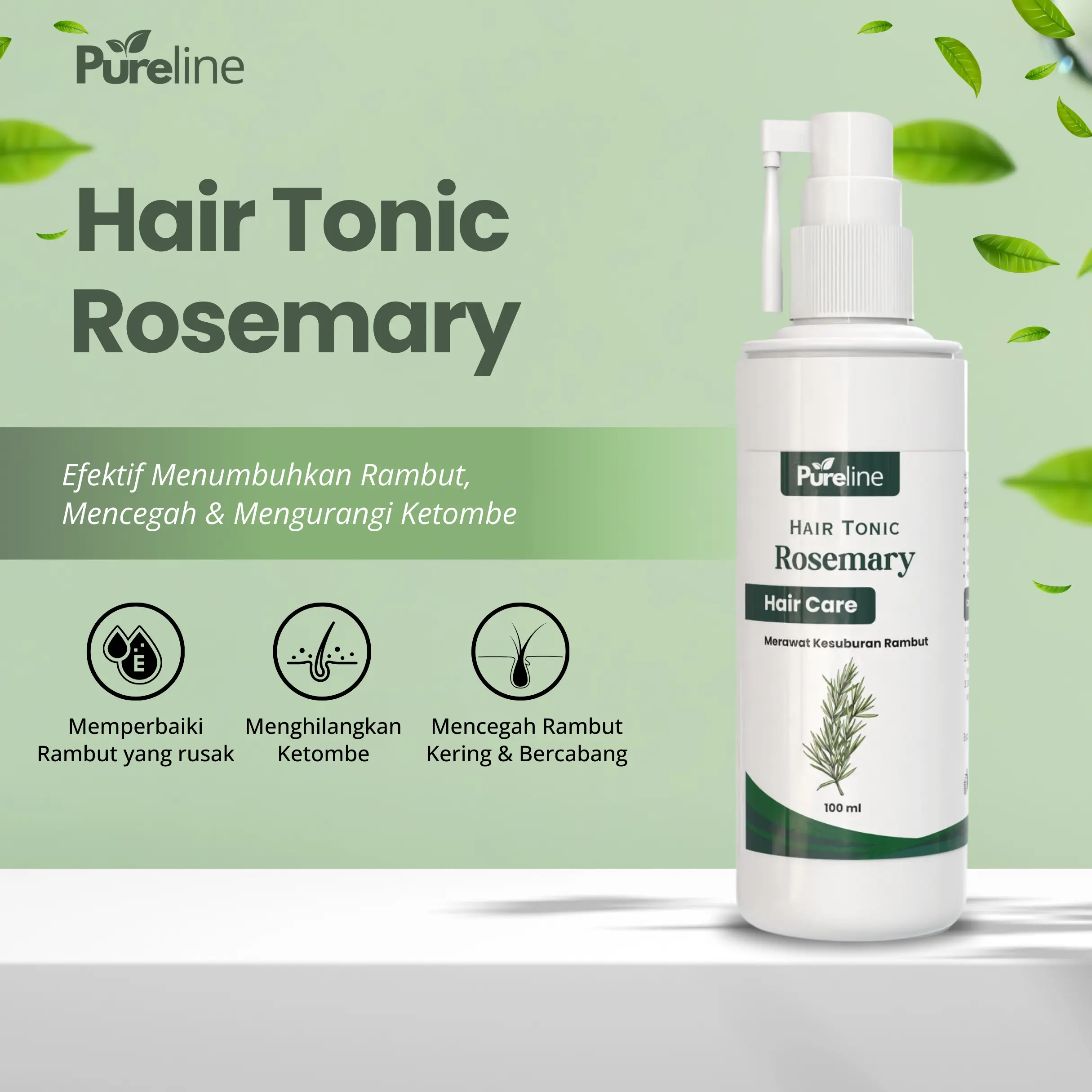 Pureline - Hair Tonic Anti Rontok dan Menguatkan Rambut