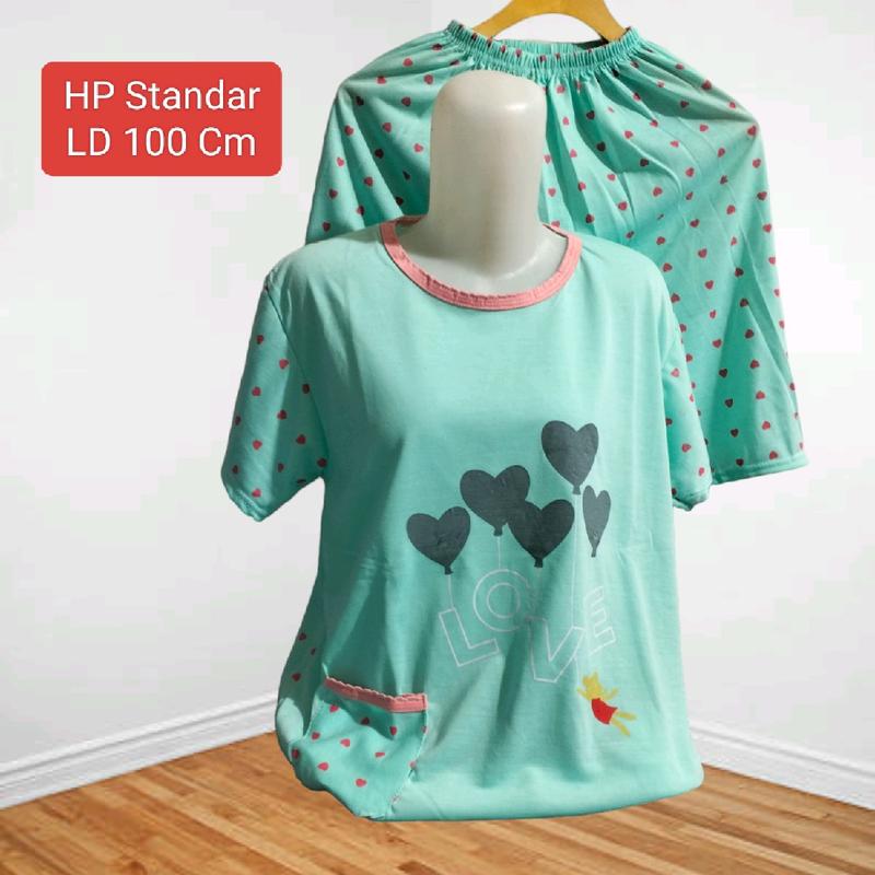 BabyDoll Wanita Dewasa Hotpant Standar Celana Pendek LD 100Cm Motif Bordil Kaos 2