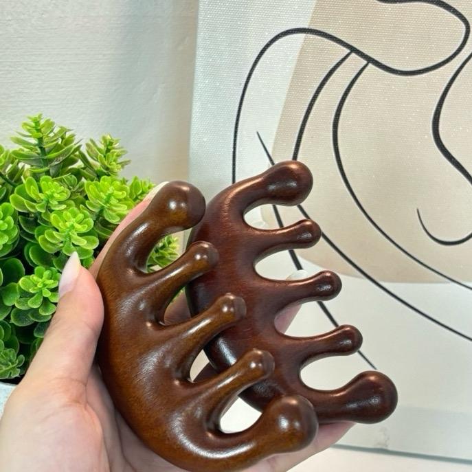 Lược Gỗ Đàn Hương Massage da đầu - Hỗ trợ cải thiện tuần hoàn máu