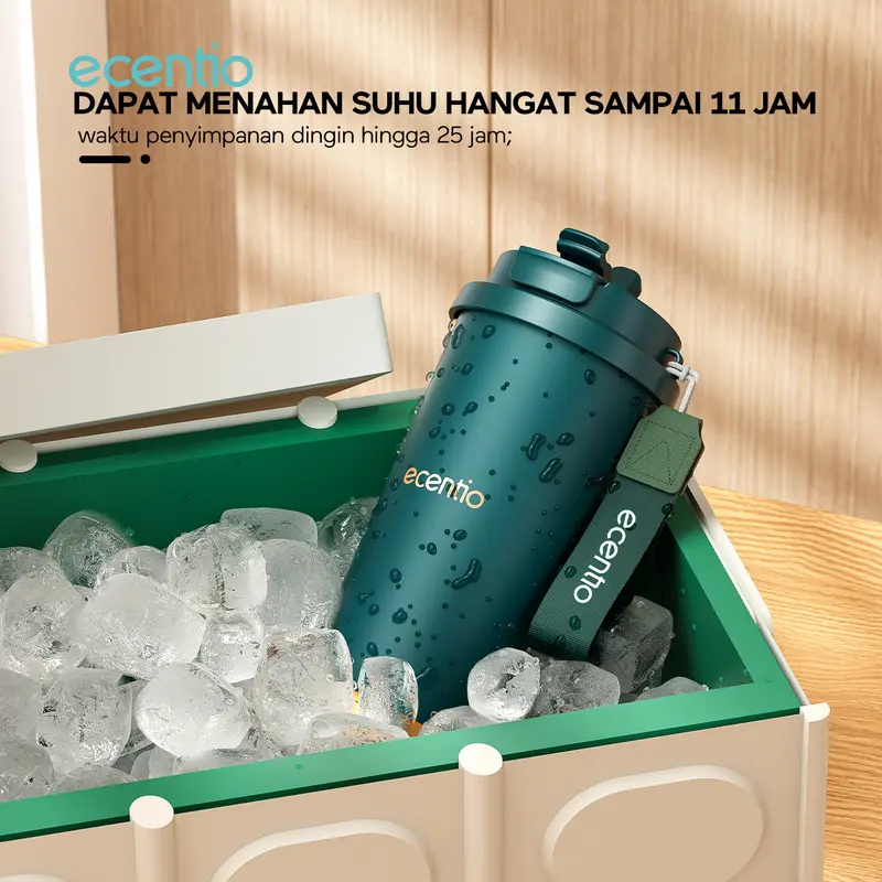【Tahan dingin 25 jam】【SUS 316】【K】ecentio tumbler minum premium tahan dingin 24 jam botol stainless 316 portable tumblr 530ml Vacuum 2
