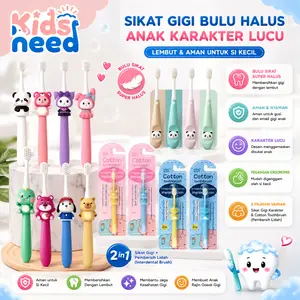 Sikat Gigi Bulu Halus Anak Karakter Bear/ Rabbit/ Elephant/OMICA