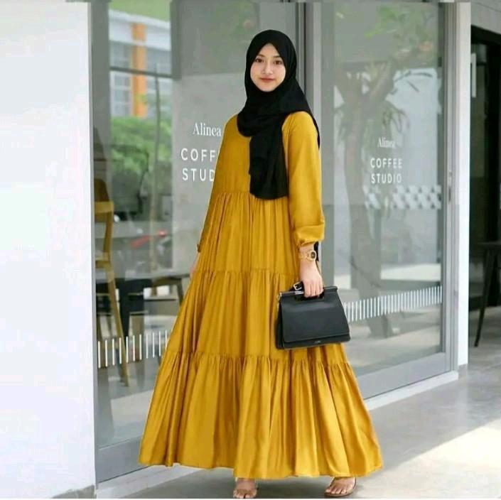 Product Introduction of (promo) gamis canda rempel susun airflow premium/ gamis polos busui terlaris 2024/gamis premium/ gamis muslim 11