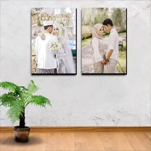 Cetak Foto Bingkai Blok Kayu Ukuran 45x30cm