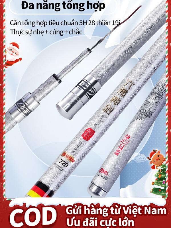CẦN TAY GUIDE LỤC MẠCH THẦN KIẾM - Phiên bản cổ điển 【5H HẮC KÊNH Siêu nhẹ siêu cứng - Carbon cao cấp Cần đa năng: Sông hồ biển - "Vũ khí" câu tay đỉnh cao!