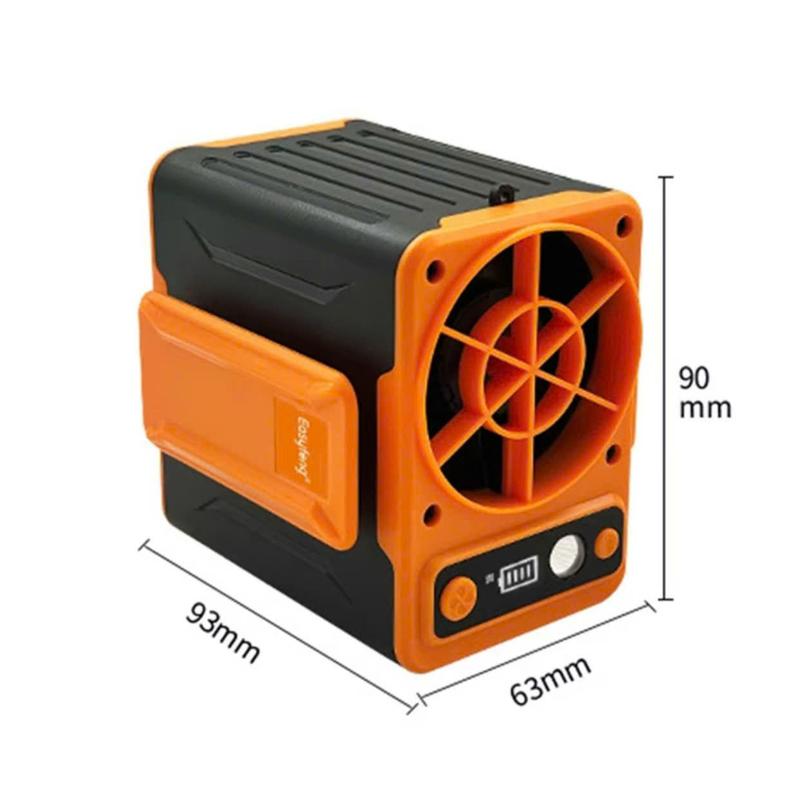 Quạt tích điện kẹp thắt lưng 4 tốc độ gió siêu mạnh kiêm sạc dự phòng và đèn pin siêu sáng, Quạt kẹp hông công suất lớn, Quạt điều hoà, Quạt đeo thắt lưng, Quạt đeo cổ 1