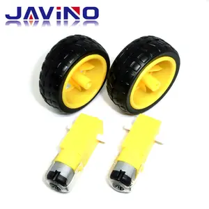 DC Electric Motor with Plastic TT Motor Tire Wheel 3-6V Dual Shaft Gear Motor TT Magnetic Gearbox Engine For Arduino Smart Car