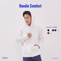 Gambar KOZE - HOODIE COMFORT PREMIUM Soft COTTON 290 GSM ALL COLOR- Hoodie Polos outfit  cowok Bulu Fleece Basic Pria Tebal - Black, S dari koze shop Kota Administrasi Jakarta Timur 3 Tokopedia