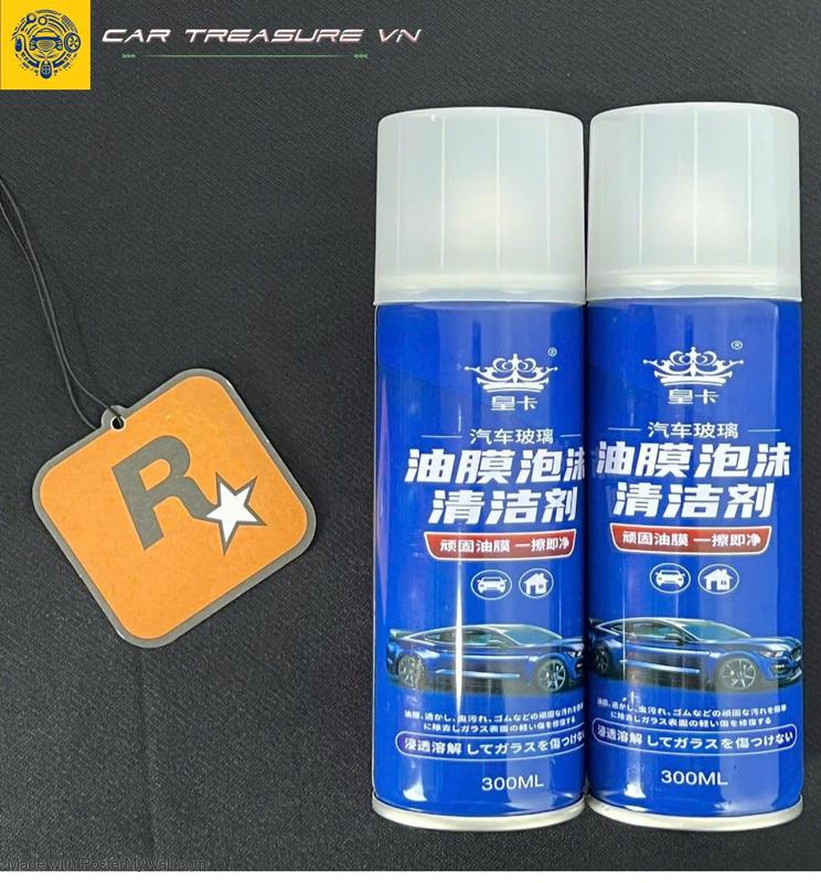 Tẩy màng dầu cửa sổ ô tô gương chiếu hậu Dung dịch làm sạch kính gia dụng Loại bỏ dầu mạnh mẽ Phủ Nano chống bám nước dạng xịt tiện lợi