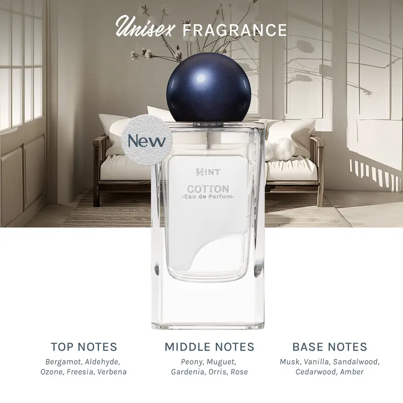 HINT Fragrance - Fabric Series Cotton 50ml Eau de Perfume - Unisex - Warm Clean Scent -  Wangi Bunga Lembut yang Hangat, Menenangkan & Elegant 3