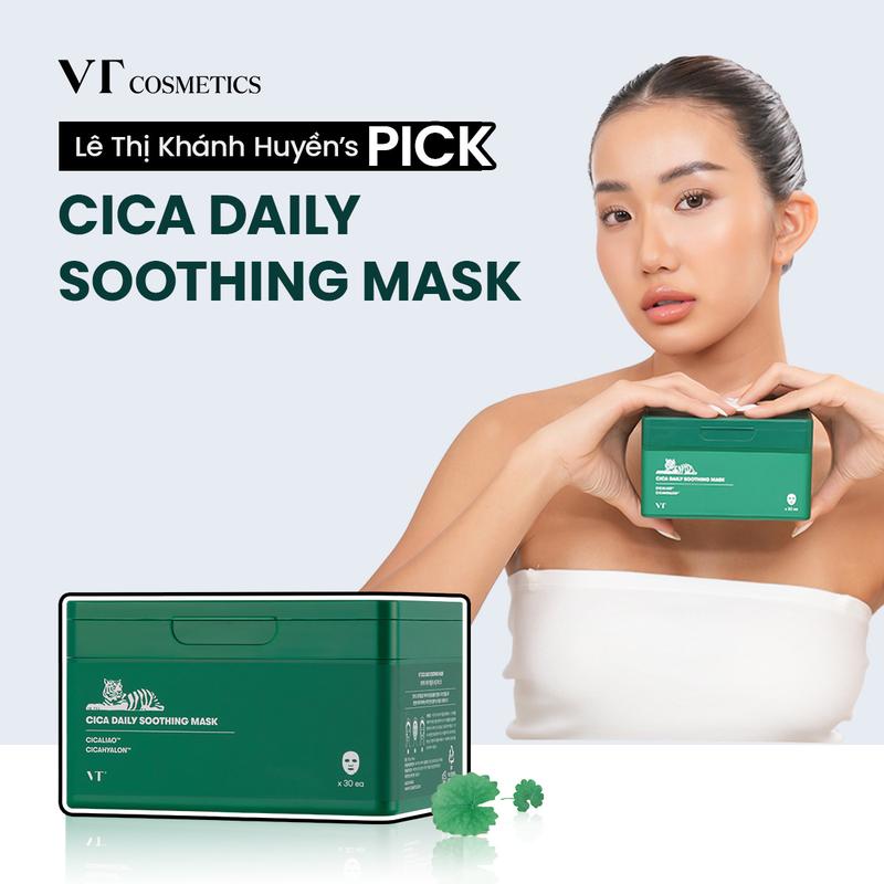   VT Cosmetics  Hộp mặt nạ dưỡng da hằng ngày VT CICA DAILY SOOTHING MASK  30 miếng  