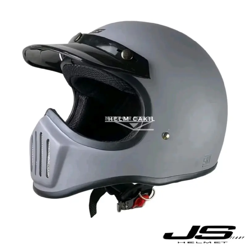 Helm Cakil Js Full Face Import Premium dengan Busa yang Bisa Dilepas untuk Motor SML - Motorcycle Sepeda 1