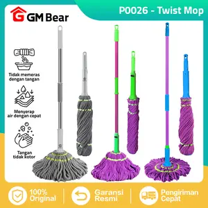 [COD] GM Bear Alat Pel Lantai Putar P0026 -Twist MOP Gagang Kain